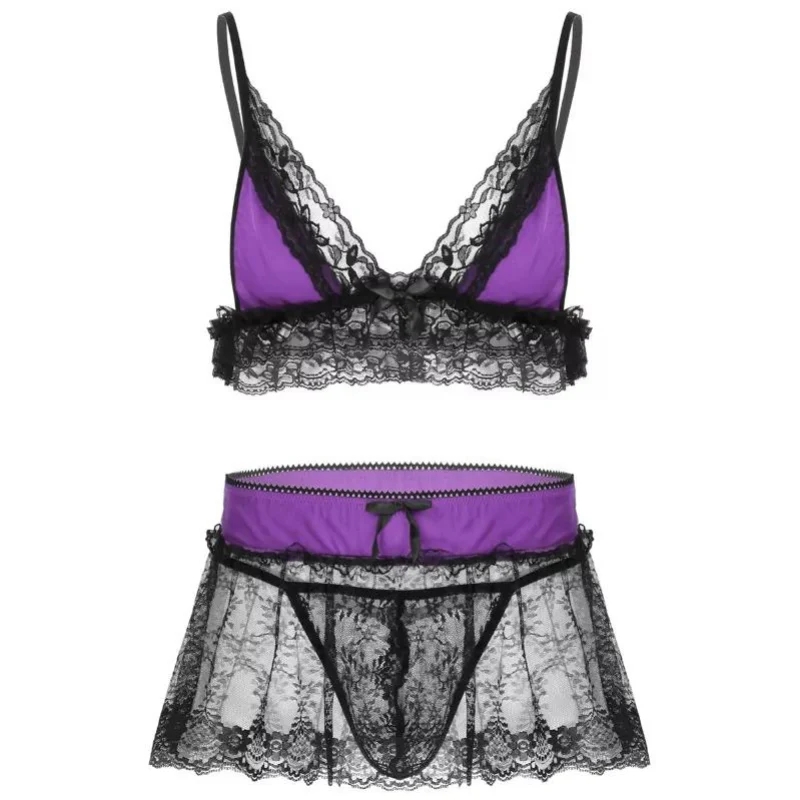 Sissy Jasmine: 3 Piece Sissy Set (Bra, Skirt, G-String)