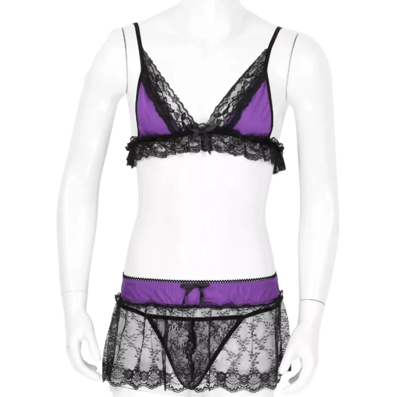 Sissy Jasmine: 3 Piece Sissy Set (Bra, Skirt, G-String) - Image 2