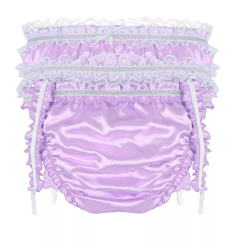 Sissy Rachel: Purple Frilly Two Piece Panty Set - Image 2