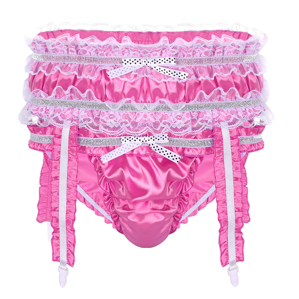 Sissy Scarlett: Rose Pink Frilly Two Piece Panty Set