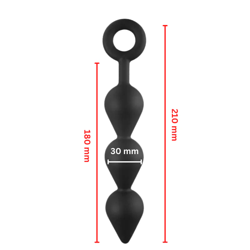 The Sissy Plug: Beaded Silicone Anal Plug - Image 2